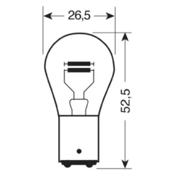 Coppia Lampadine Lampa 2 Filamenti 21/5w Bay15d