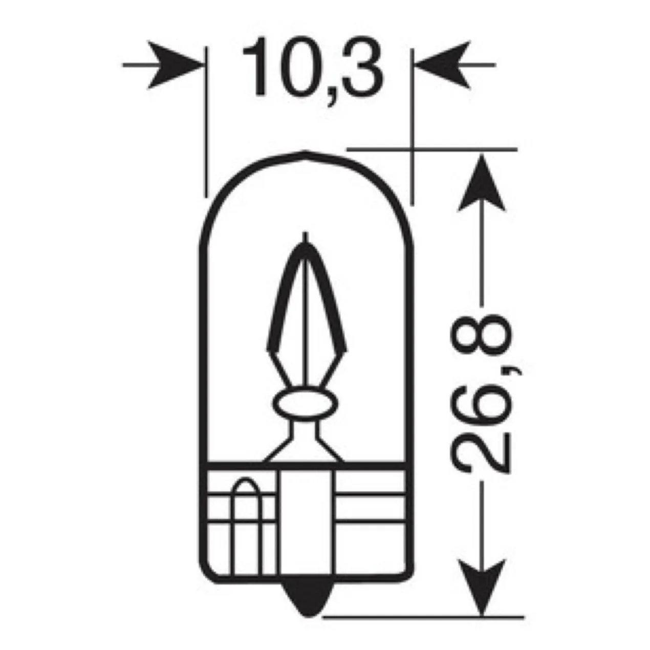 Coppia Lampadine Zoccolo Vetro Lampa 3w T10