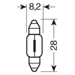 Coppia Lamp.tubol.10w Sv7 8x28mm Nd