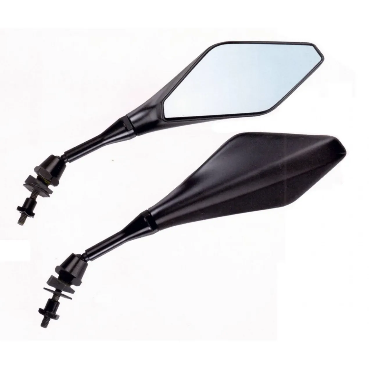 Coppia Specchi Carena In Alluminio Amas Razor Nero