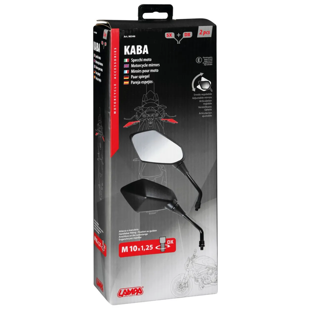Coppia Specchi Moto Kaba Lampa 90346