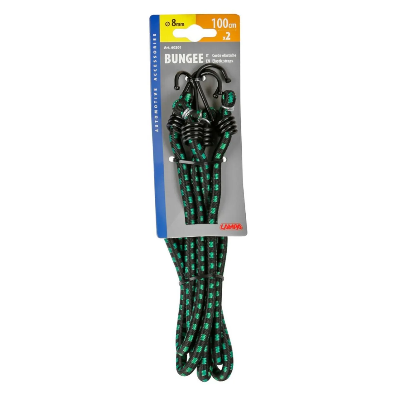 Coppia Corde Elastiche Cm.100 Slim 8mm Lampa 60201