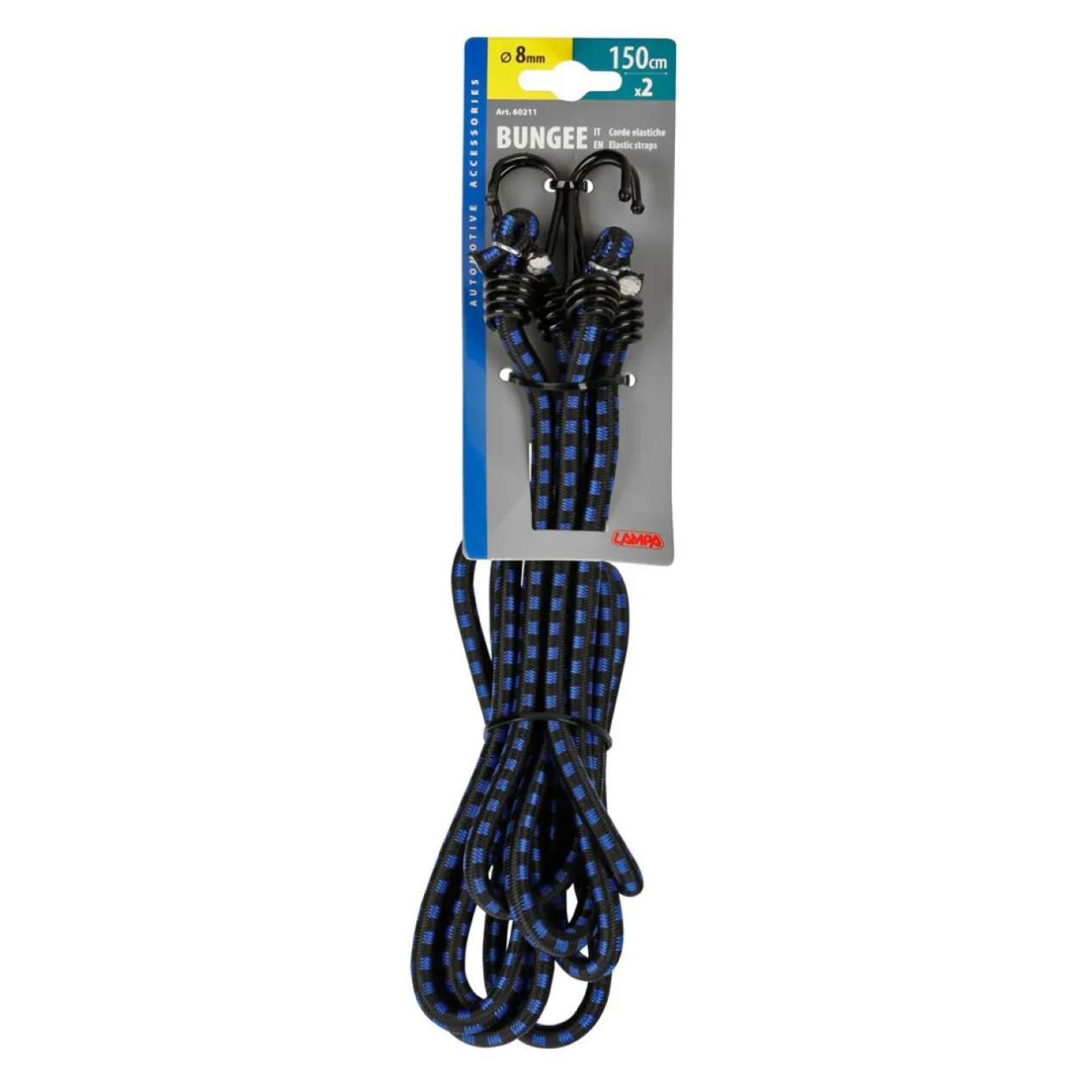 Coppia Corde Elastiche Cm.150 Slim 8mm Lampa 60211