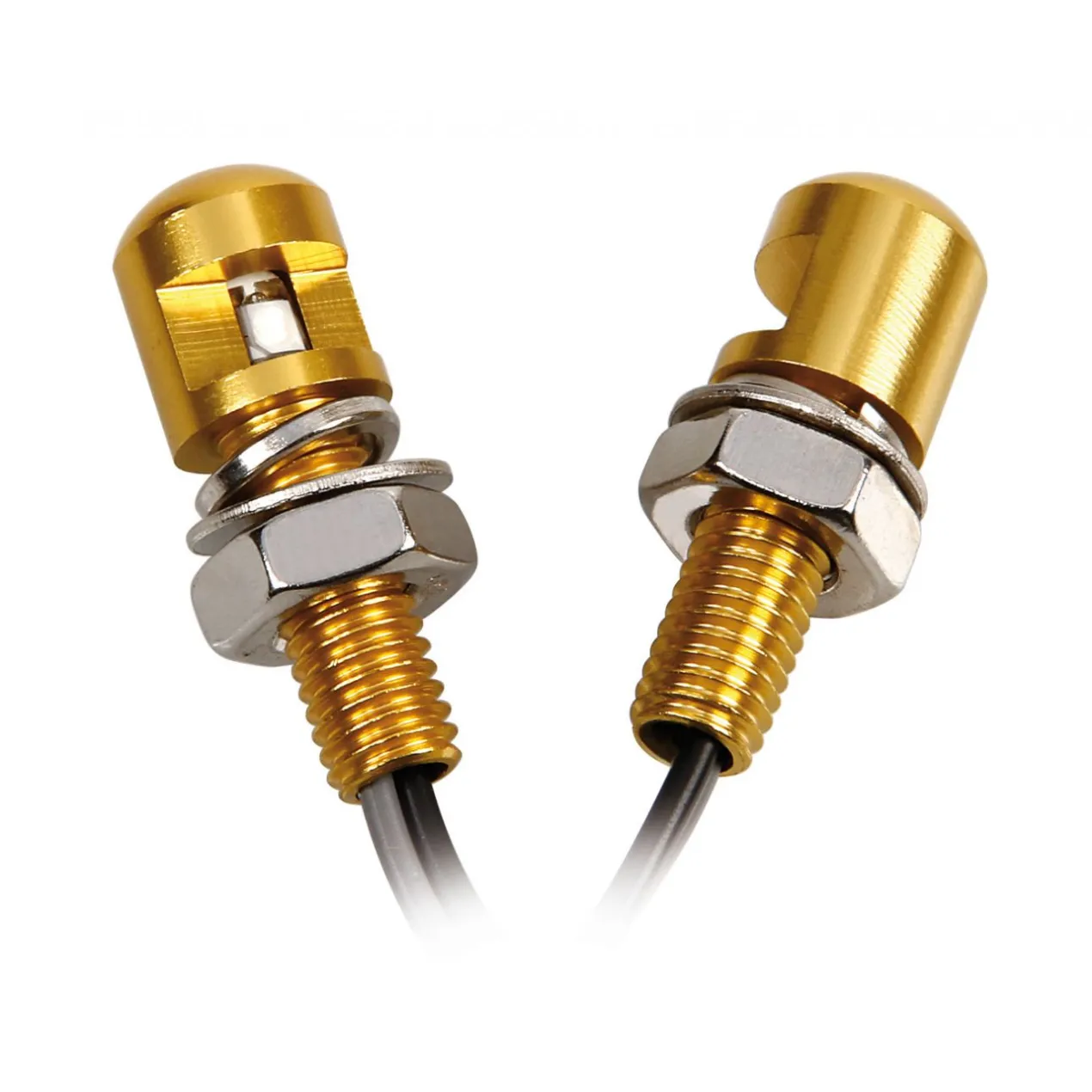 Coppia Viti M8 Oro Con Luce Bianca A Led Lampa 90172