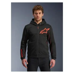 Felpa Alpinestars Chrome Air Sport Black Red Fluo