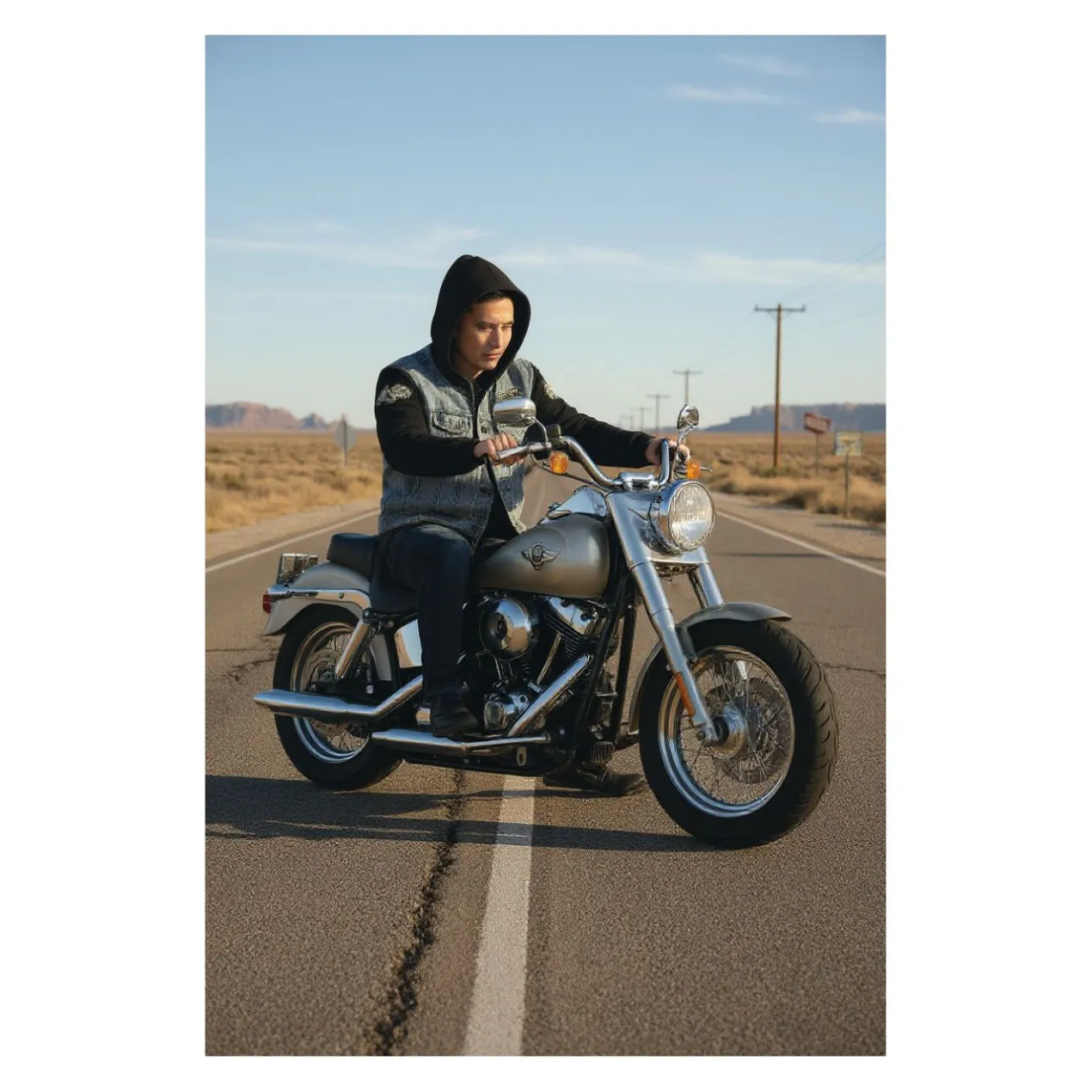 Felpa In Jeans Rusty Pistons Garret Nero
