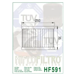 Filtro Olio Hiflo Hf591 Benelli Bn 125 17-22