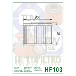 Filtro Olio Hiflo Hf103 Honda Crf250 17-18 - Cbr300 18-19