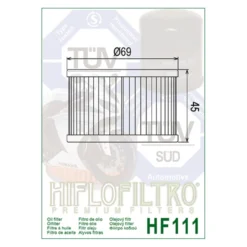 Filtro Olio Hiflo Hf111 Honda Serie Cx/cb