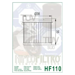 Filtro Olio Hiflo Hf110 Honda Nsf 250r 17-