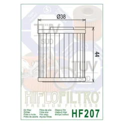 Filtro Olio Hiflo Hf207 Kawa Kx 250 F 03- Suzuki Rm 250 Z 03-