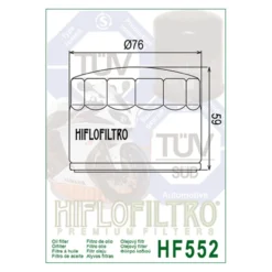 Filtro Olio Hiflo Hf552 Motoguzzi 850/1000