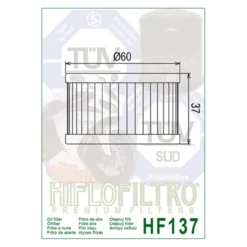 Filtro Olio Hiflo Hf137 Suzuki Dr 650/800 90-02