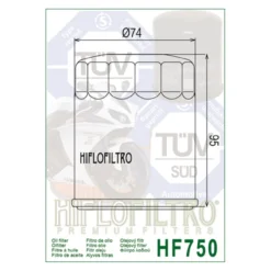 Filtro Olio Hiflo Hf750 Yamaha Motori Marini