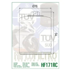 Filtro Olio Hiflo Hf171brc Racing Buell/h.d. Nero