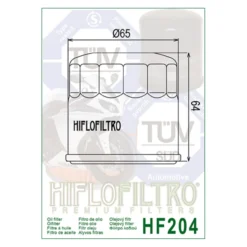 Filtro Olio Hiflo Hf204c Honda Hornet Cromo