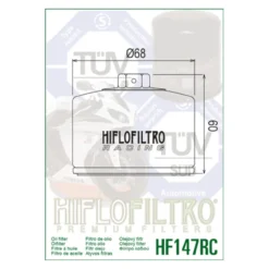 Filtro Olio Hiflo Hf147rc Racing Yamaha Fazer 600 98-03