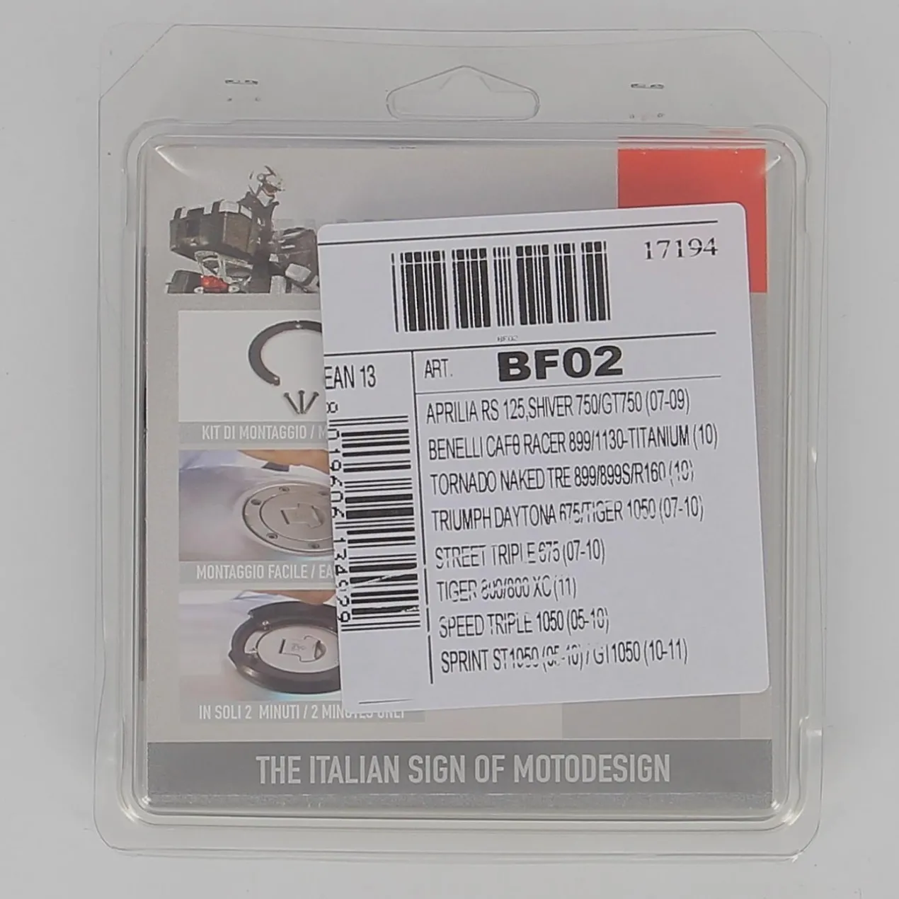 Flangia Metallica Bf02 Per Borse Givi Easy Lock Aprilia/triumph
