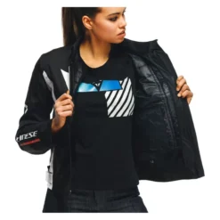 Giacca Donna Dainese Veloce Lady D-dry Black/white/lava-red