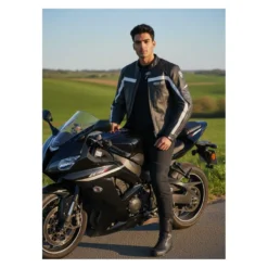 Giacca In Pelle Arlen Ness Lj-3179-an Nero Fant