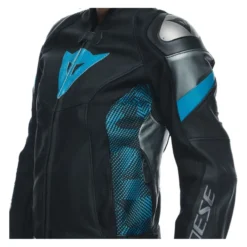 Giacca In Pelle Donna Dainese Avro 5 Wmn Black/teal/anthracit