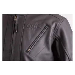 Giacca In Pelle Gms Panther Con Protezioni Nero