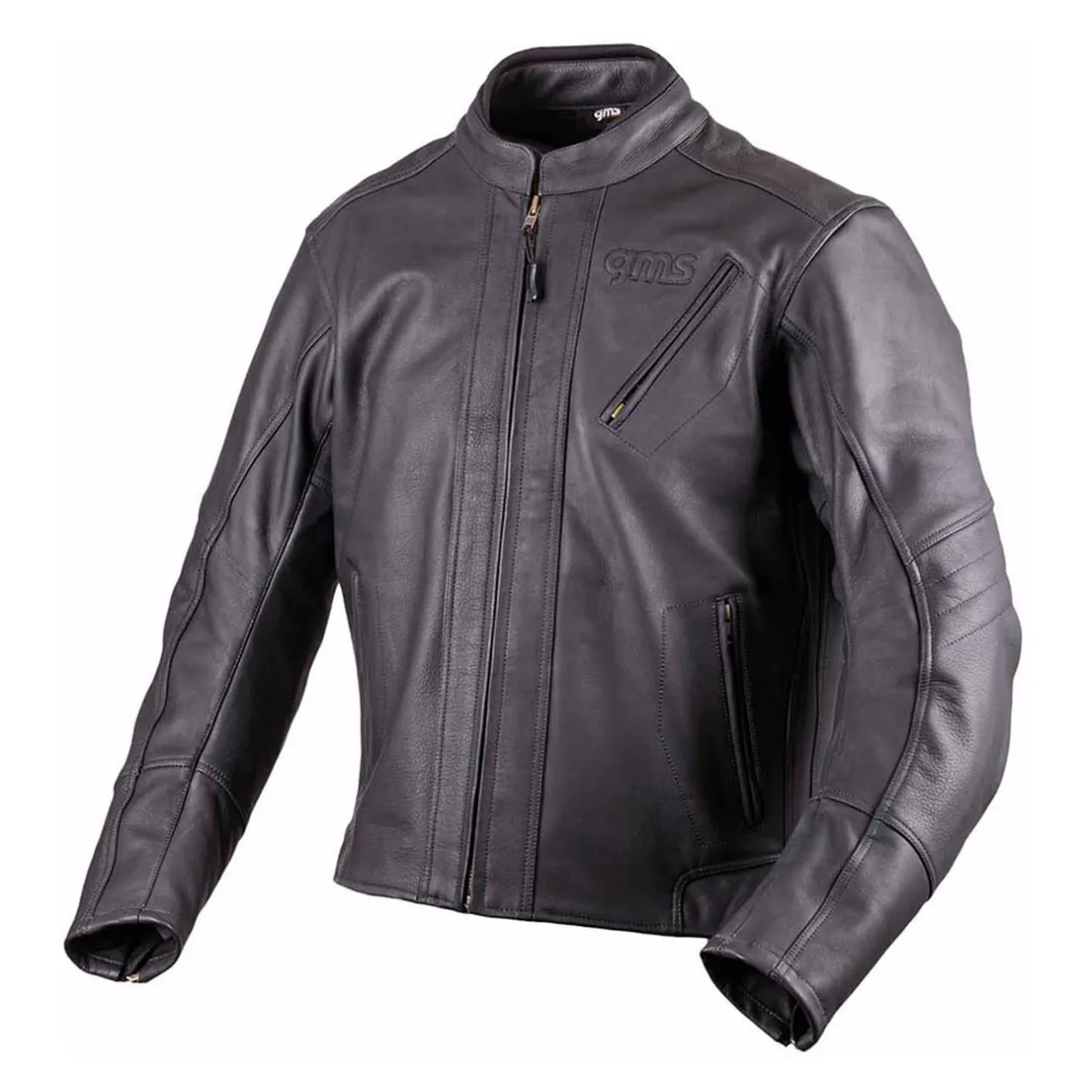 Giacca In Pelle Gms Panther Con Protezioni Nero