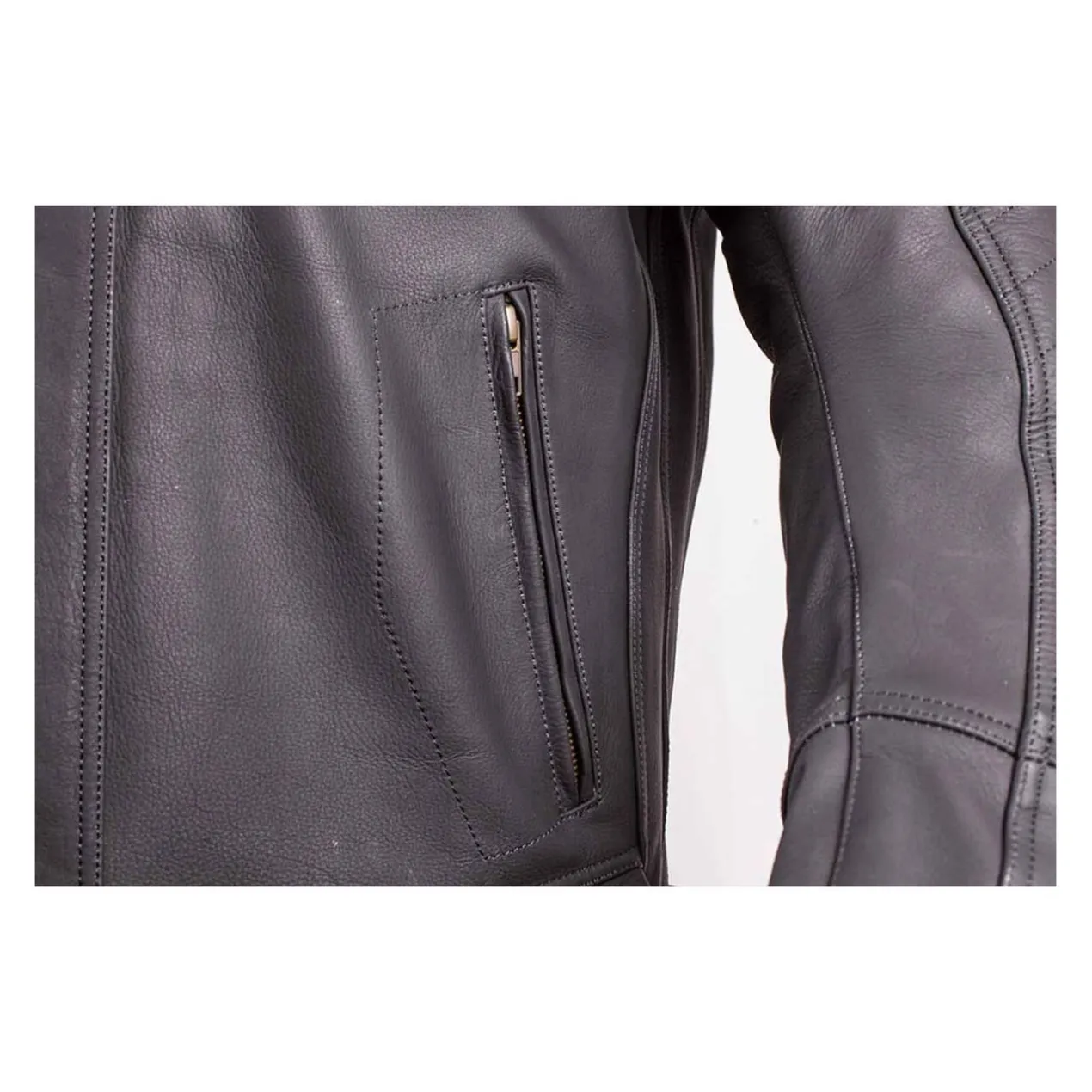 Giacca In Pelle Gms Panther Con Protezioni Nero