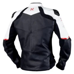 Giacca In Pelle Ixs Ace 1.0 Nero-bianco-rosso