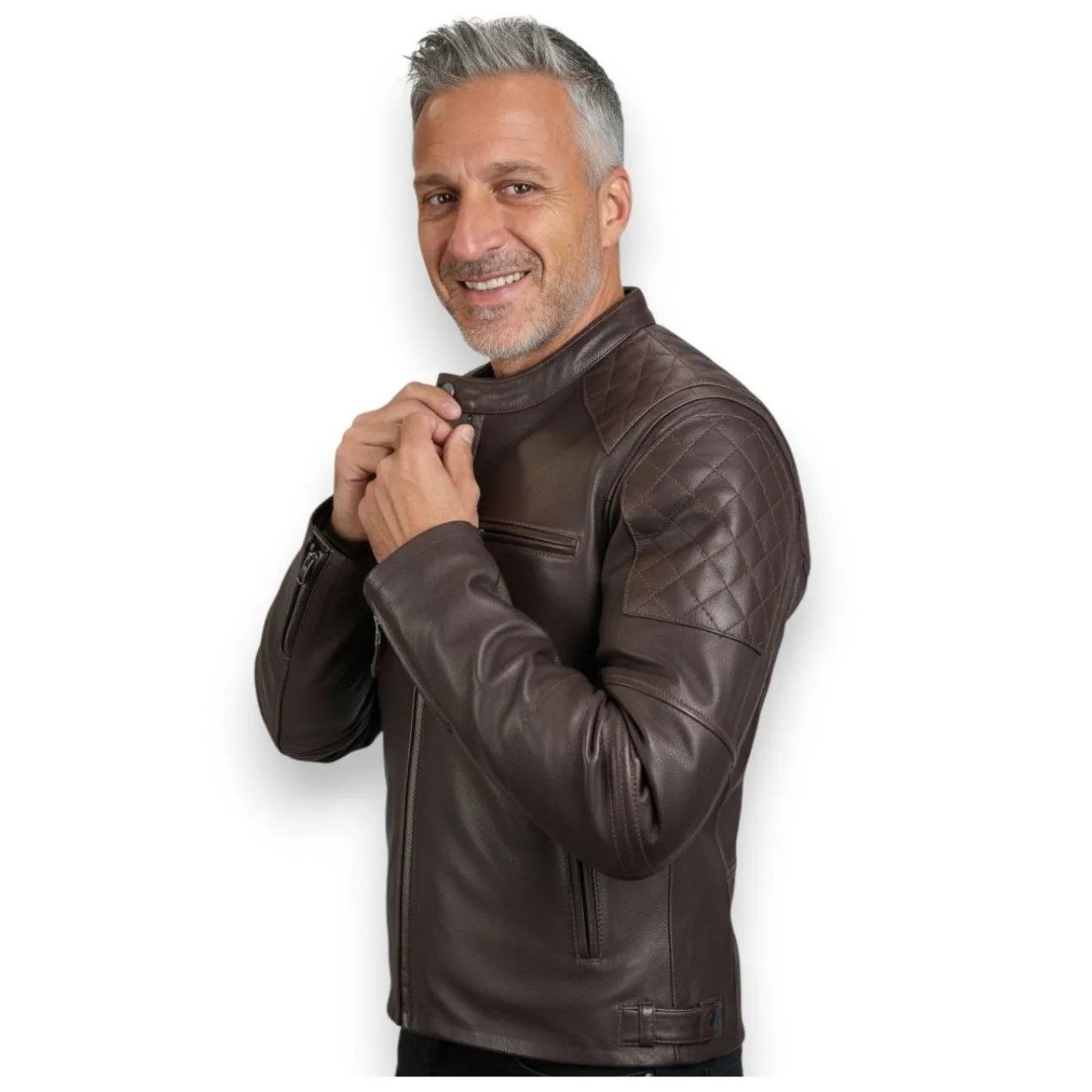 Giacca In Pelle Ixs Eliott Marrone