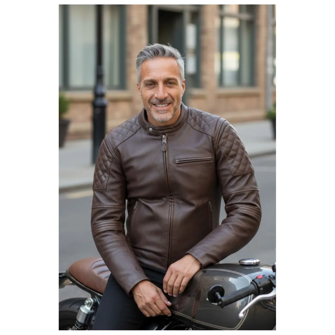 Giacca In Pelle Ixs Eliott Marrone