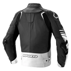 Giacca In Pelle Spidi Bolide Perf Nero/bianco