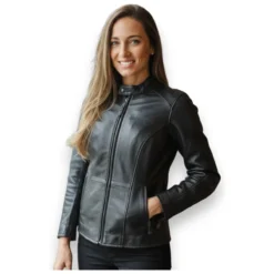 Giacca Pelle Donna Jofama Flame Nero