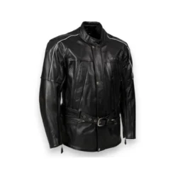 Giacca Pelle Jofama Fender Stile British Cinta E Impermeabile Nero
