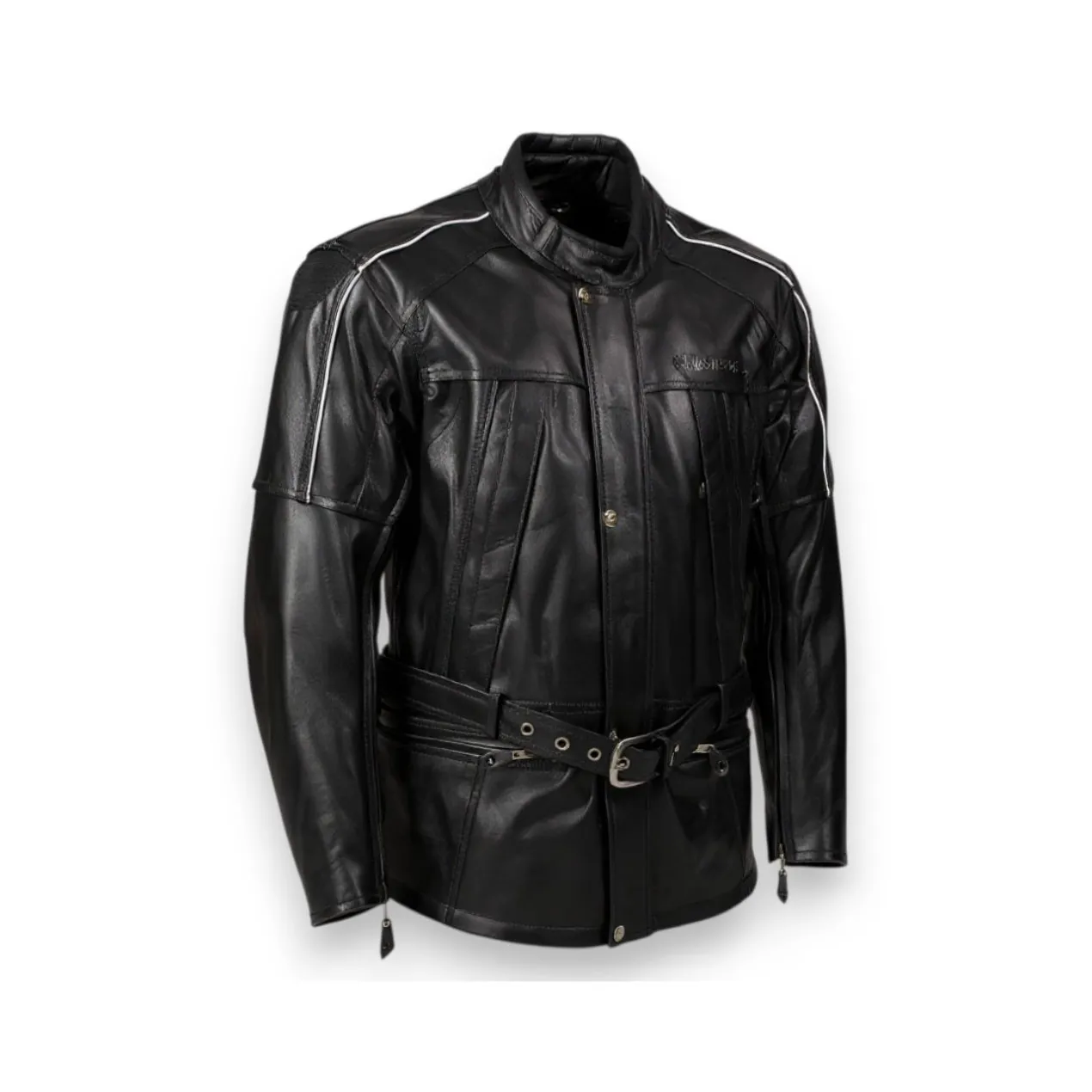 Giacca Pelle Jofama Fender Stile British Cinta E Impermeabile Nero