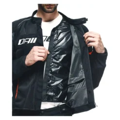 Giacca Traforata Dainese Air Frame 3 Tex 2026 Black/black/red-fluo