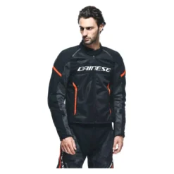 Giacca Traforata Dainese Air Frame 3 Tex 2026 Black/black/red-fluo
