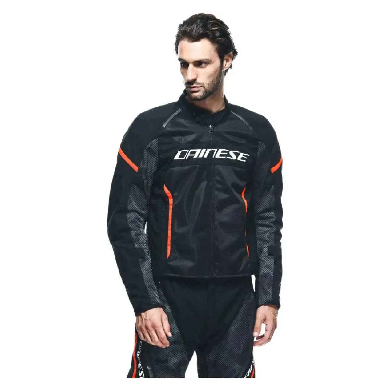 Giacca Traforata Dainese Air Frame 3 Tex 2026 Black/black/red-fluo