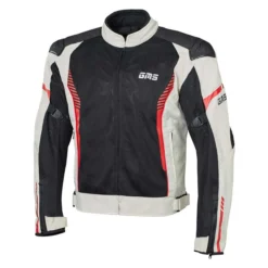 Giacca Traforata Estiva Gms Samu Interno Sfoderabile Beige-nero-rosso