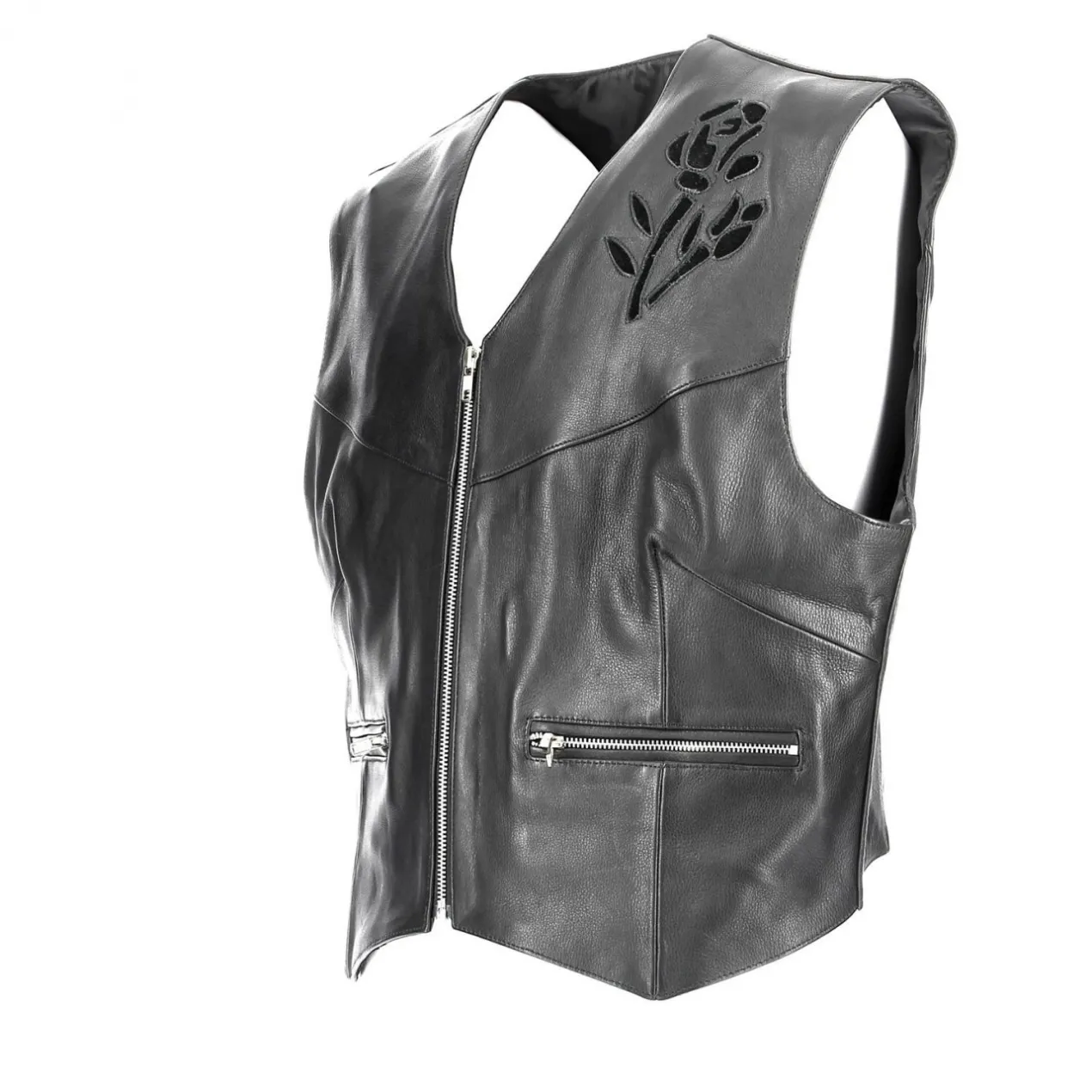 Gilet In Pelle Donna Held Lea Nero