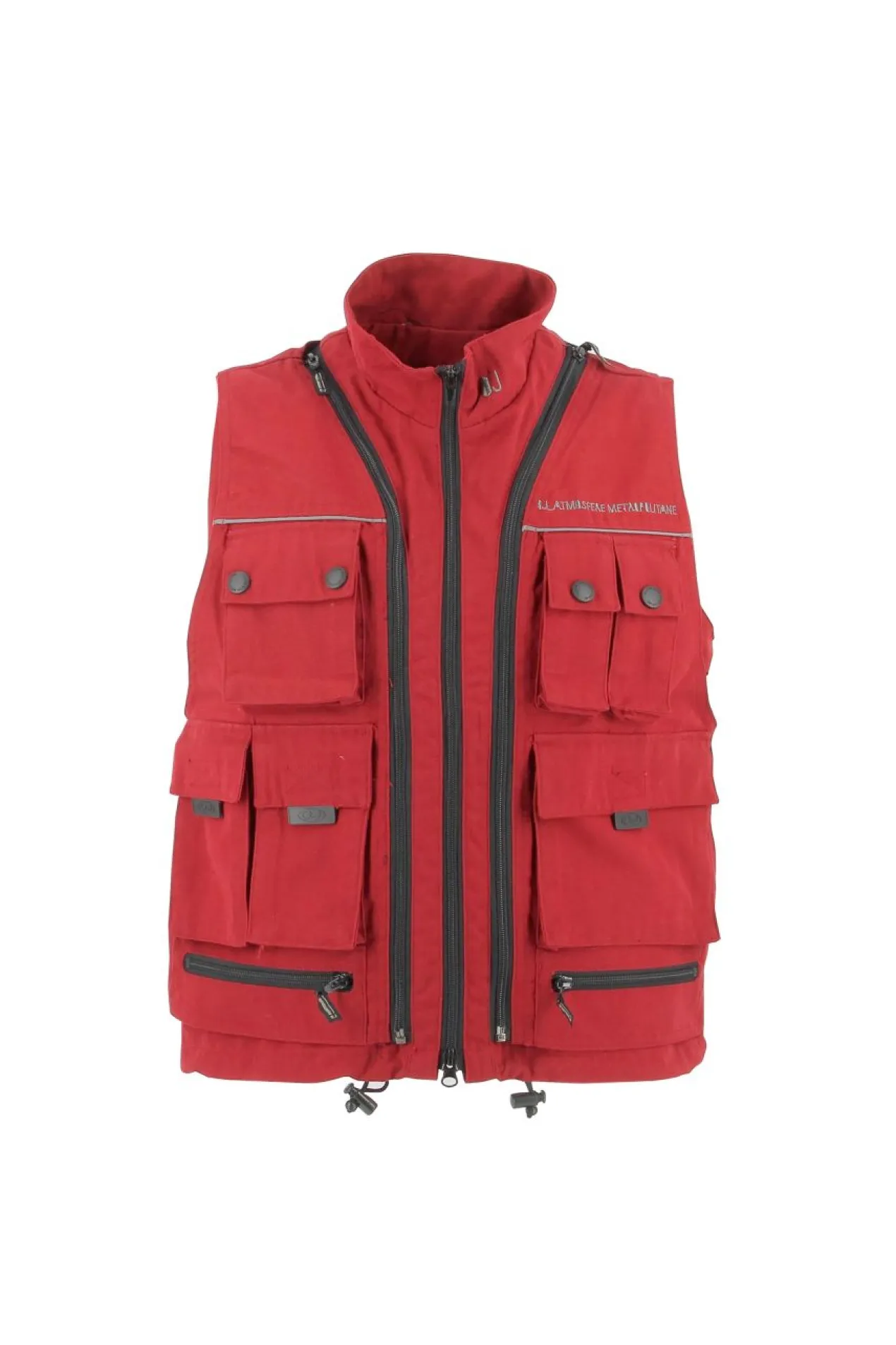 Gilet Oj Transformer 2 In 1 Traforato Multitasche Rosso