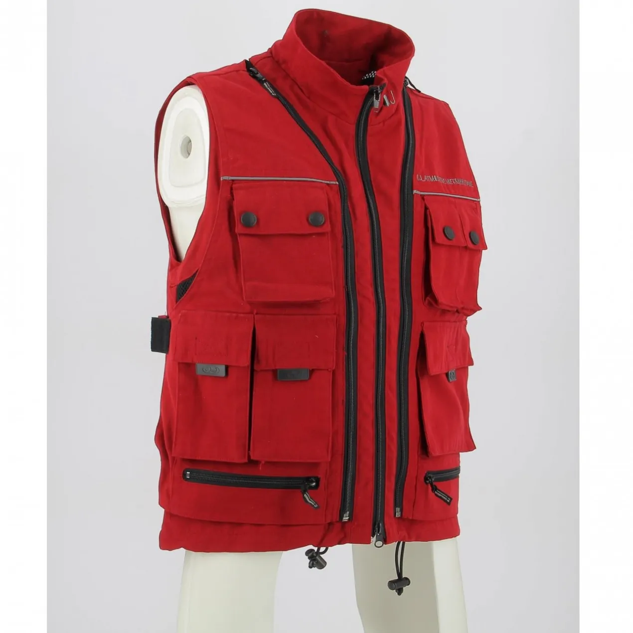 Gilet Oj Transformer 2 In 1 Traforato Multitasche Rosso