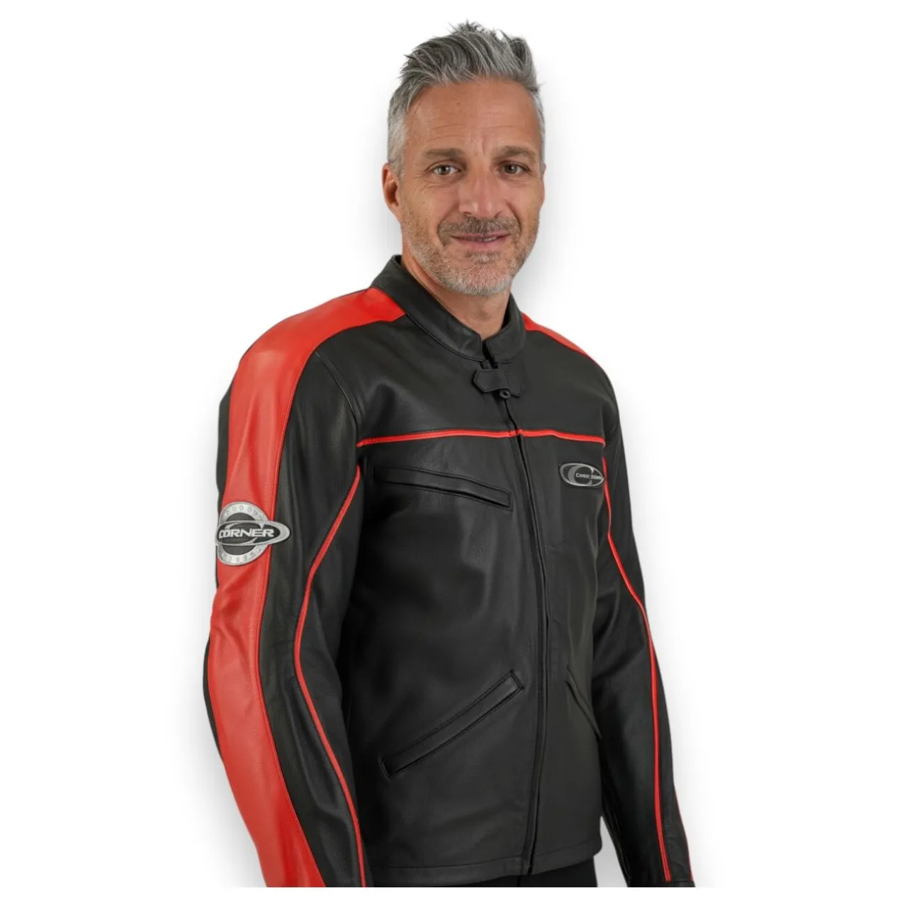Giubbotto Pelle Corner Xgen Rosso Fant