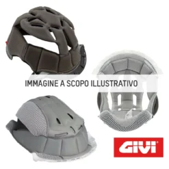 Givi Cuffia Taglia 59 L New X08 Cod. Z863b59r Nd