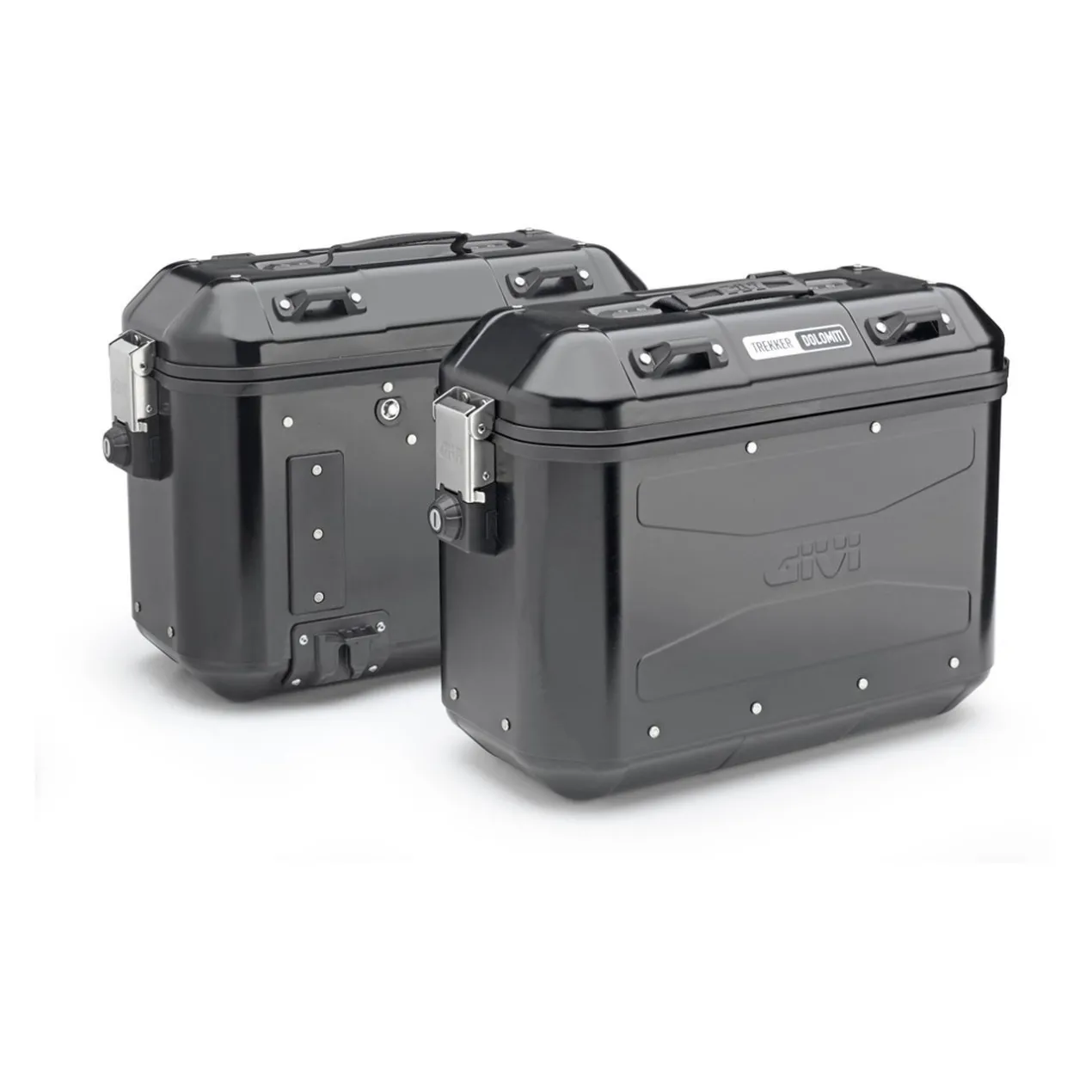 Givi Dlmk36bpack2 Coppia Valigie Trekker Dolomiti Alluminio Nero