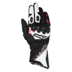 Guanti In Pelle Alpinestard Sp-3 Gloves Black White Red Fluo