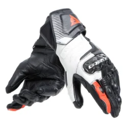 Guanti In Pelle Carbon 4 Lady Lunghi Black/white/fluo-red