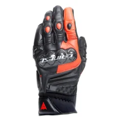 Guanti In Pelle Dainese Carbon 4 Corti Black/fluo-red
