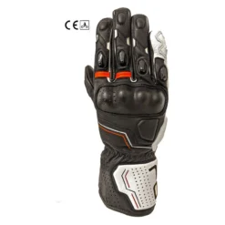 Guanti In Pelle Oj Sleek Nero/bianco/rosso