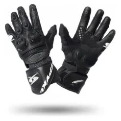 Guanti In Pelle Spyke Tech Race Zero Black